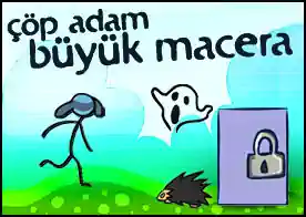 Canı sıkılan çöp adam çizildiği sayfadan kaçıp büyük bir maceraya atılıyor